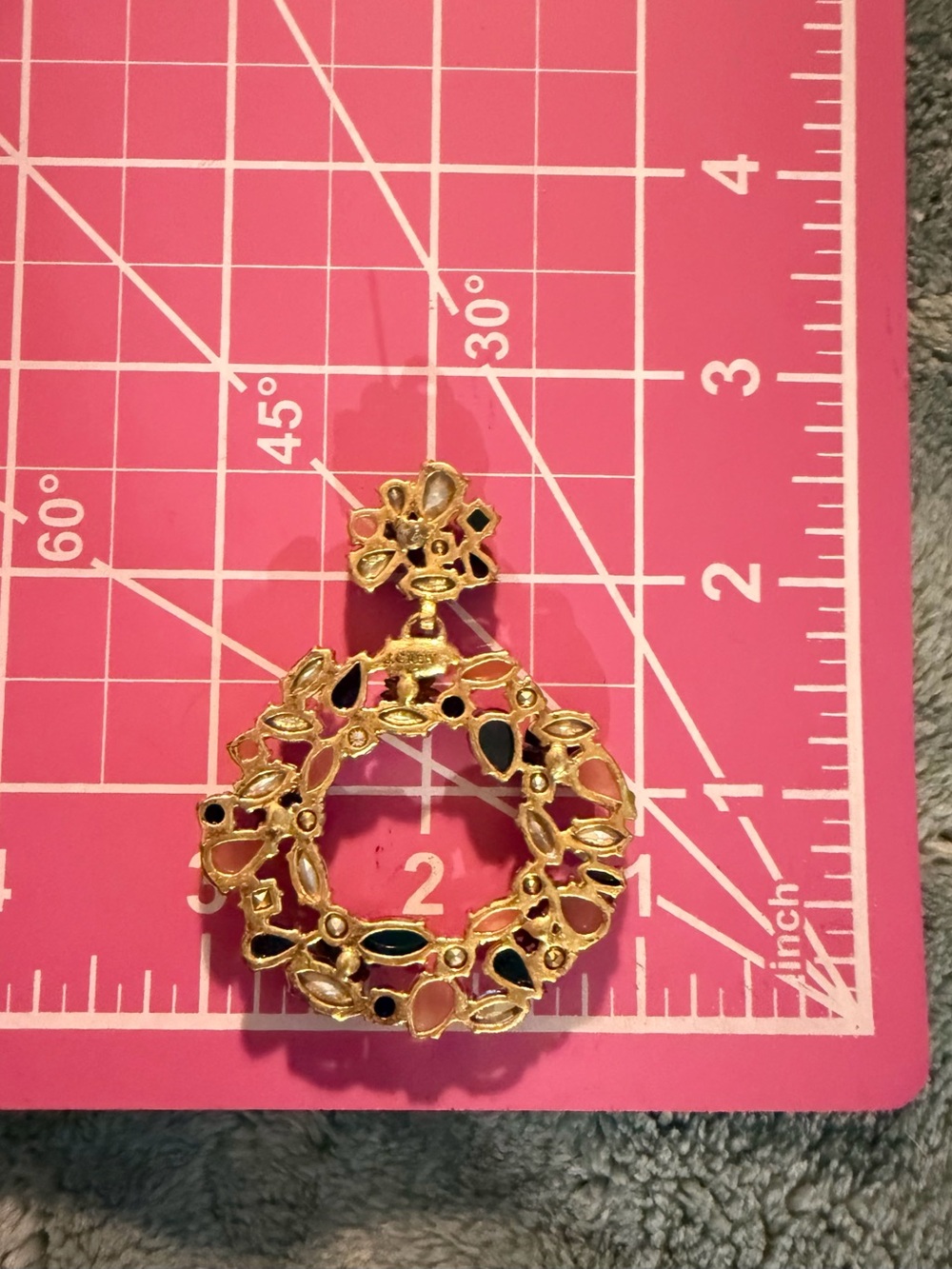 J.Crew Colorful Floral Hoop Wreath Statement Earrings - Multi Fall Winter colors - Picture 4 of 6